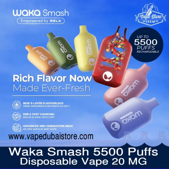 Waka Smash 5500 Puffs Disposable Vape 20 MG